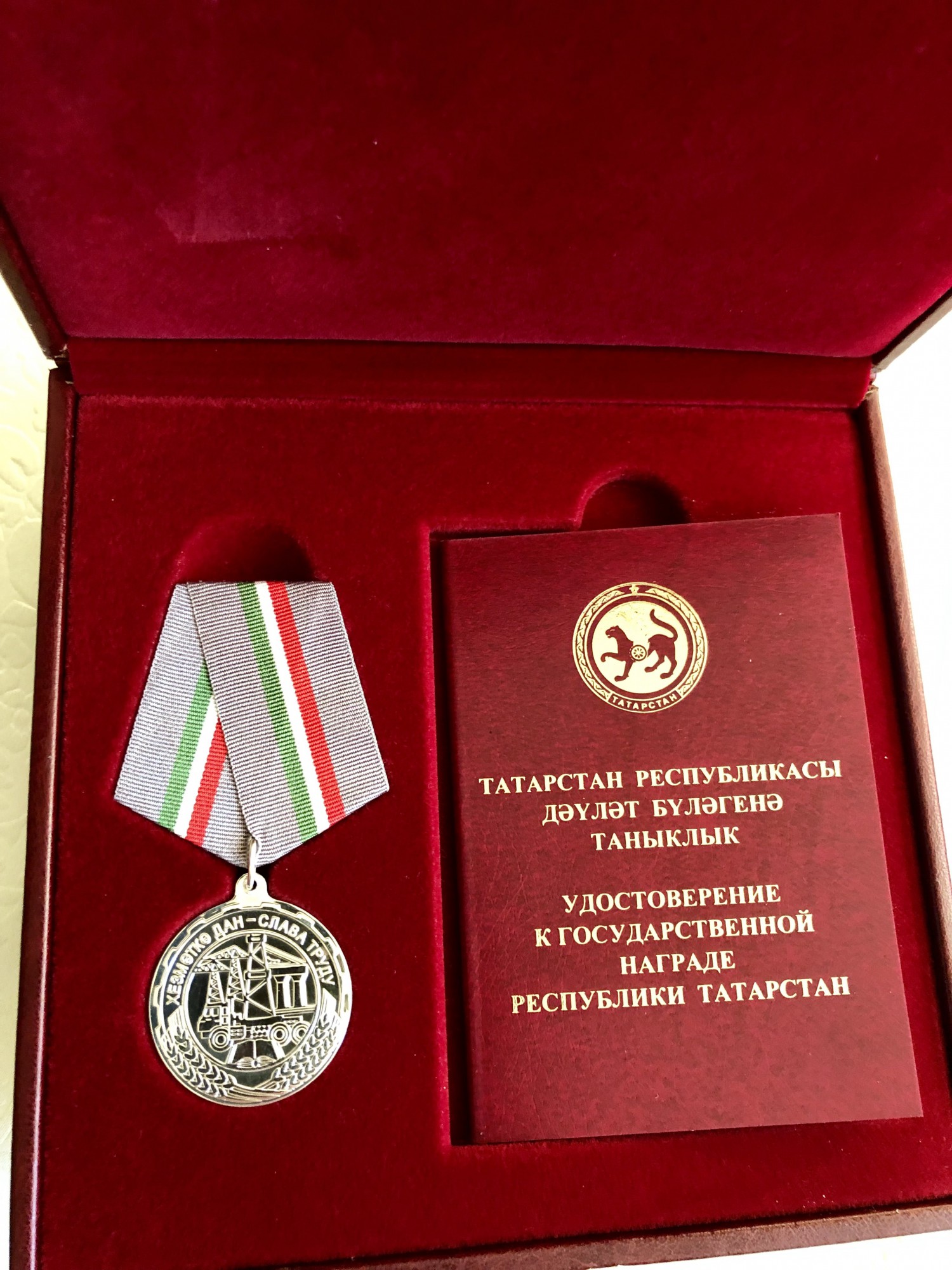 Владимир Васильевич Пономарев получил государственную награду Республики Татарстан – медаль «За доблестный труд»