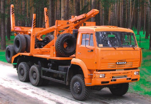 Автомобиль-тягач (хлыстовоз) на базе шасси «КАМАЗ-6522 с двигателем CUMMINS ISLe 375 (E-4)