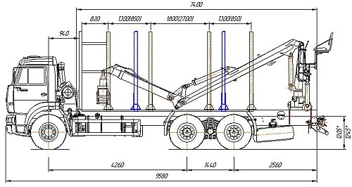 Камаз 43118 сортиментовоз чертеж