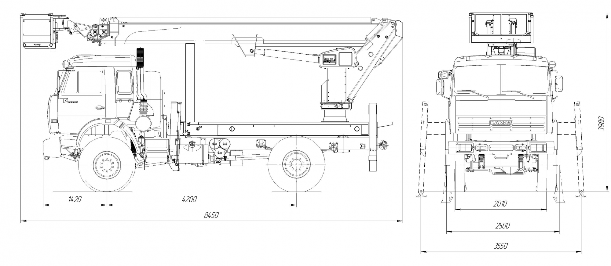 Чертеж автовышки dwg