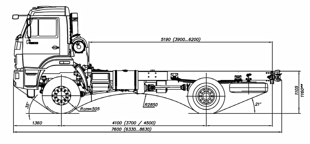 Рама камаз 5320 чертеж