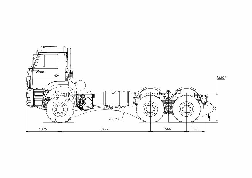 Чертеж камаз 65225