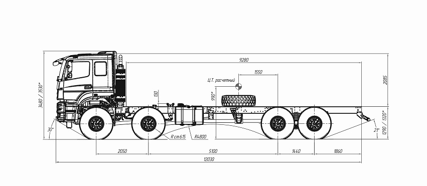 Чертеж шасси камаз